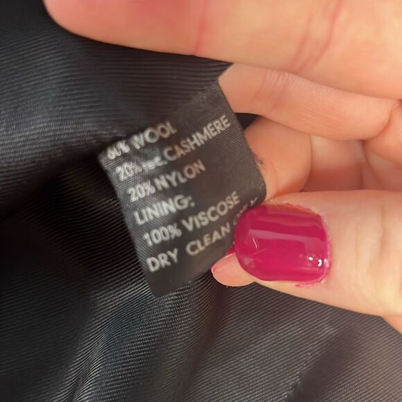 Trade Mark Vintage Long Trench Coat Wool Cashmere Blend Size 44R - Picture 10 of 13